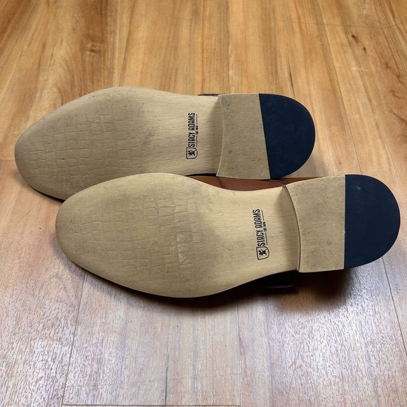 Stacy Adams Men’s Tan and Black Loafers Leather Size 11M - Picture 9 of 10